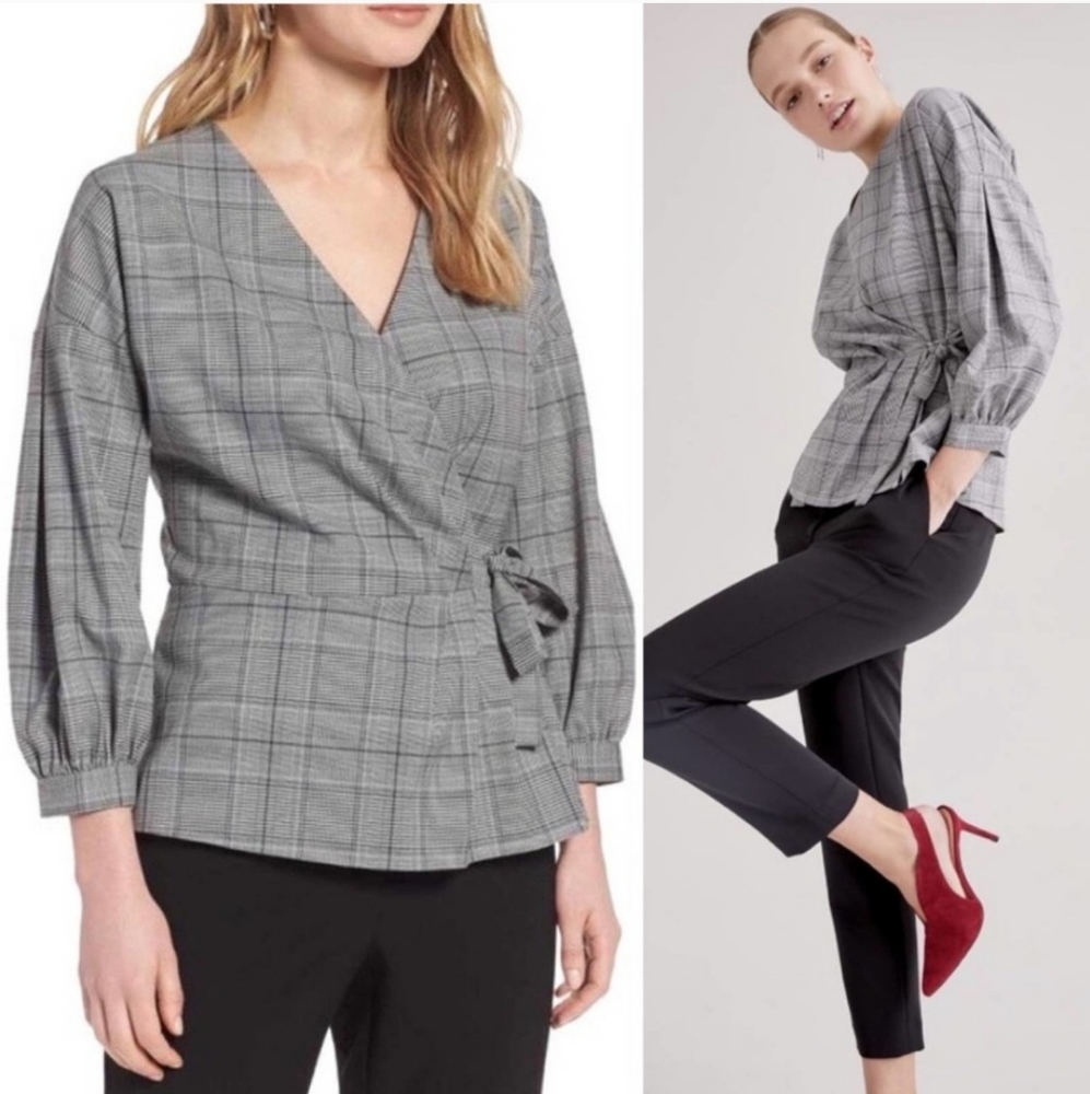 Halogen xs wrap top with long sleeves
